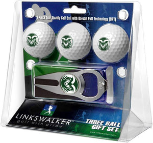 Colorado State Rams - 3 Ball Gift Pack with Hat Trick Divot Tool