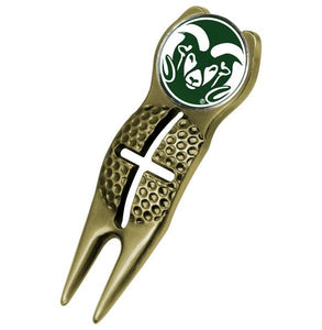 Colorado State Rams - Crosshairs Divot Tool  -  Gold - Linkswalkerdirect