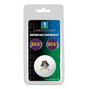 East Carolina Pirates - Golf Ball and 2 Ball Marker Pack