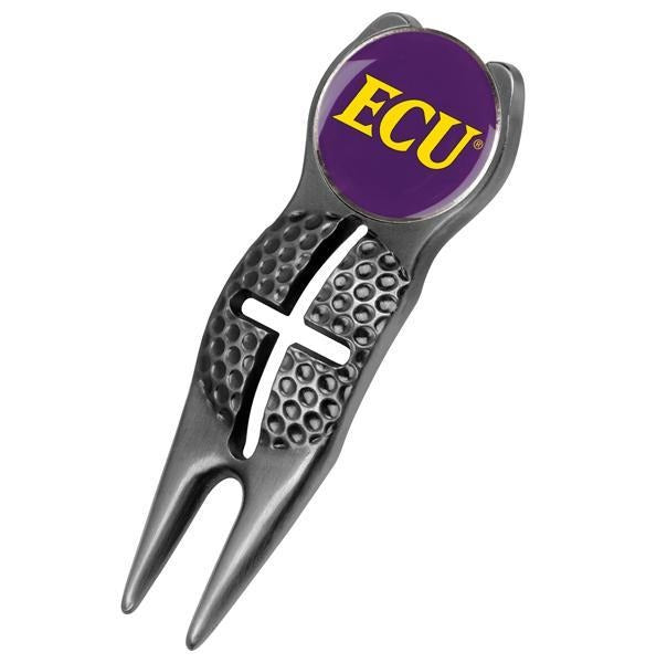 East Carolina Pirates - Crosshairs Divot Tool  -  Black - Linkswalkerdirect