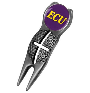 East Carolina Pirates - Crosshairs Divot Tool  -  Black - Linkswalkerdirect