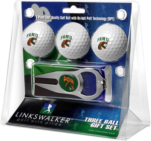 Florida A&M Rattlers - 3 Ball Gift Pack with Hat Trick Divot Tool