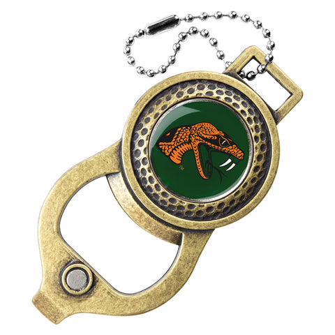 Florida A&M Rattlers Golf Bag Tag with Ball Marker
