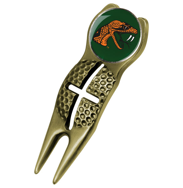 Florida A&M Rattlers - Crosshairs Divot Tool  -  Gold - Linkswalkerdirect