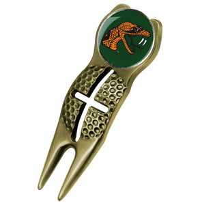 Florida A&M Rattlers - Crosshairs Divot Tool  -  Gold - Linkswalkerdirect