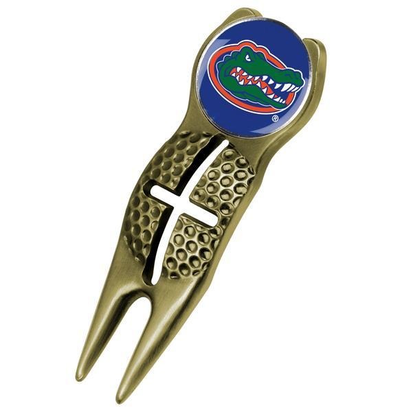 Florida Gators - Crosshairs Divot Tool  -  Gold - Linkswalkerdirect