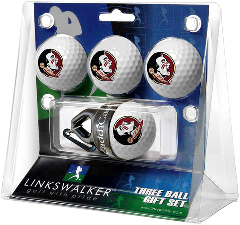 Florida State Seminoles Regulation Size 4 Golf Ball Gift Pack + CaddiCap Holder