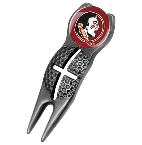 Florida State Seminoles - Crosshairs Divot Tool  -  Black - Linkswalkerdirect