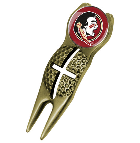 Florida State Seminoles - Crosshairs Divot Tool  -  Gold - Linkswalkerdirect