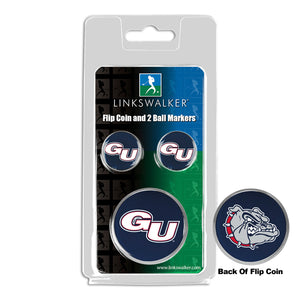 Gonzaga Bulldogs - Flip Coin and 2 Golf Ball Marker Pack