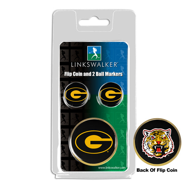 Grambling State University Tigers - Flip Coin and 2 Golf Ball Marker Pack