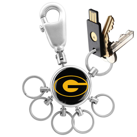 Grambling State University Tigers Collegiate Valet Keychain with 6 Keyrings
