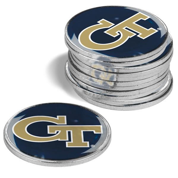 Georgia Tech Yellow Jackets - 12 Pack Ball Markers