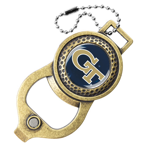 Georgia Tech Yellow Jackets Golf Bag Tag with Ball Marker