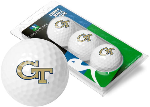 Georgia Tech Yellow Jackets 3 Golf Ball Gift Pack 2-Piece Golf Balls
