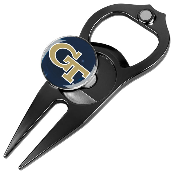 Georgia Tech Yellow Jackets - Hat Trick Divot Tool Black