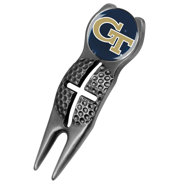 Georgia Tech Yellow Jackets - Crosshairs Divot Tool  -  Black