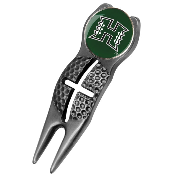 Hawaii Warriors - Crosshairs Divot Tool  -  Black - Linkswalkerdirect