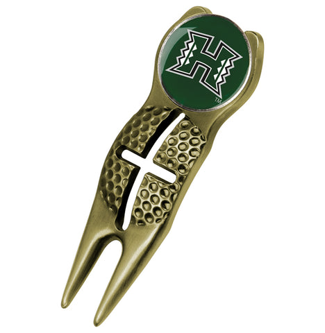 Hawaii Warriors - Crosshairs Divot Tool  -  Gold - Linkswalkerdirect