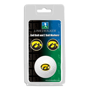 Iowa Hawkeyes - Golf Ball and 2 Ball Marker Pack