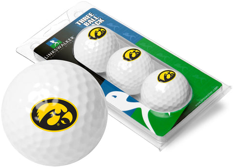 Iowa Hawkeyes 3 Golf Ball Gift Pack 2-Piece Golf Balls