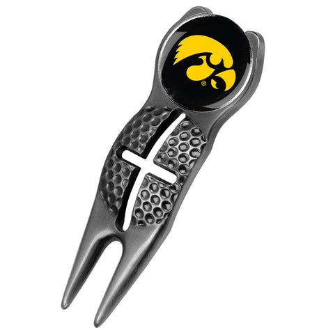 Iowa Hawkeyes - Crosshairs Divot Tool  -  Black