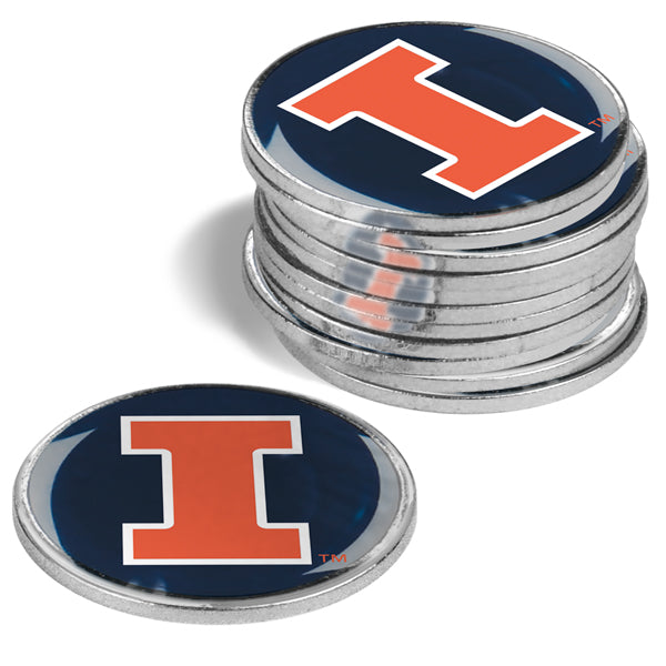 Illinois Fighting Illini - 12 Pack Ball Markers