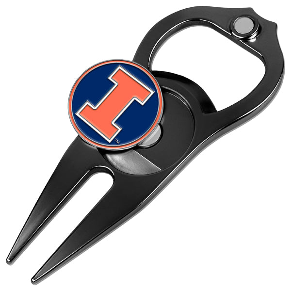 Illinois Fighting Illini - Hat Trick Divot Tool Black