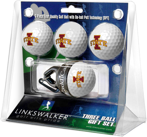 Iowa State Cyclones 4 Golf Ball Gift Pack with CaddiCap Ball Holder