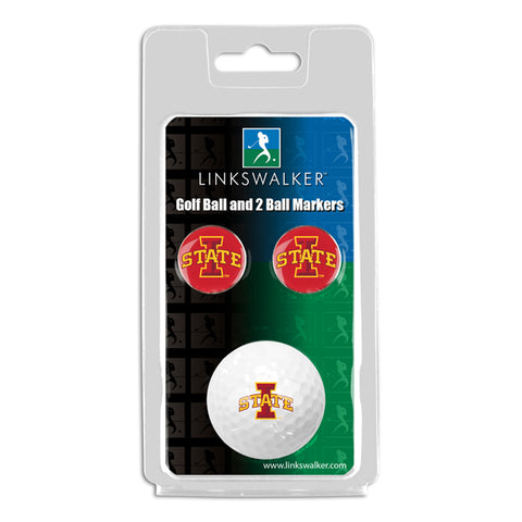 Iowa State Cyclones - Golf Ball and 2 Ball Marker Pack
