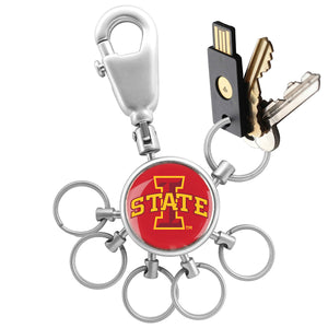 Iowa State Cyclones Collegiate Valet Keychain with 6 Keyrings