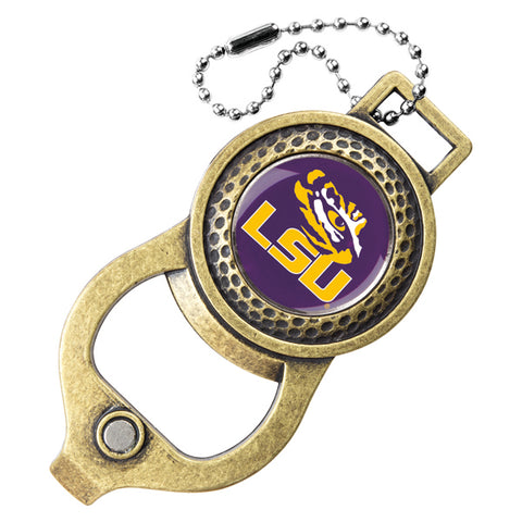 LSU Tigers Golf Bag Tag with Ball Marker