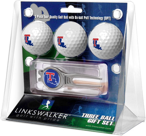 Louisiana Tech Bulldogs - Kool Tool 3 Ball Gift Pack - Linkswalkerdirect