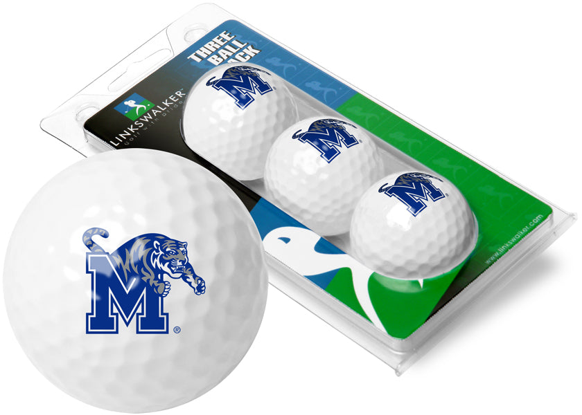 Memphis Tigers 3 Golf Ball Gift Pack 2-Piece Golf Balls