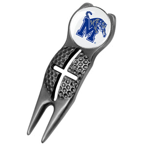 Memphis Tigers - Crosshairs Divot Tool  -  Black - Linkswalkerdirect