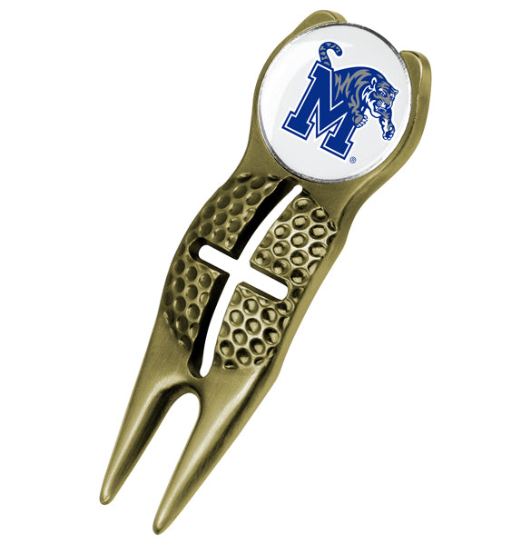 Memphis Tigers - Crosshairs Divot Tool  -  Gold - Linkswalkerdirect
