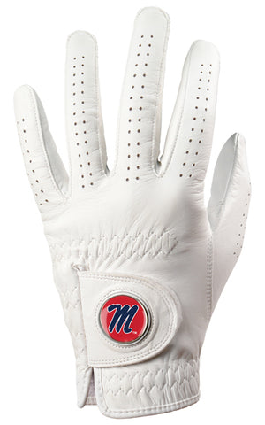 Mississippi Rebels  -  Ole Miss - Cabretta Leather Golf Glove - Linkswalkerdirect