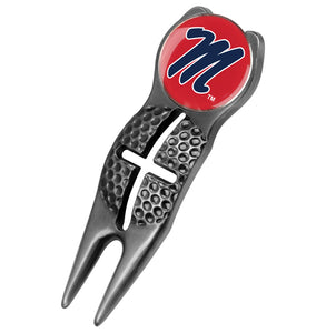 Mississippi Rebels  -  Ole Miss - Crosshairs Divot Tool  -  Black - Linkswalkerdirect