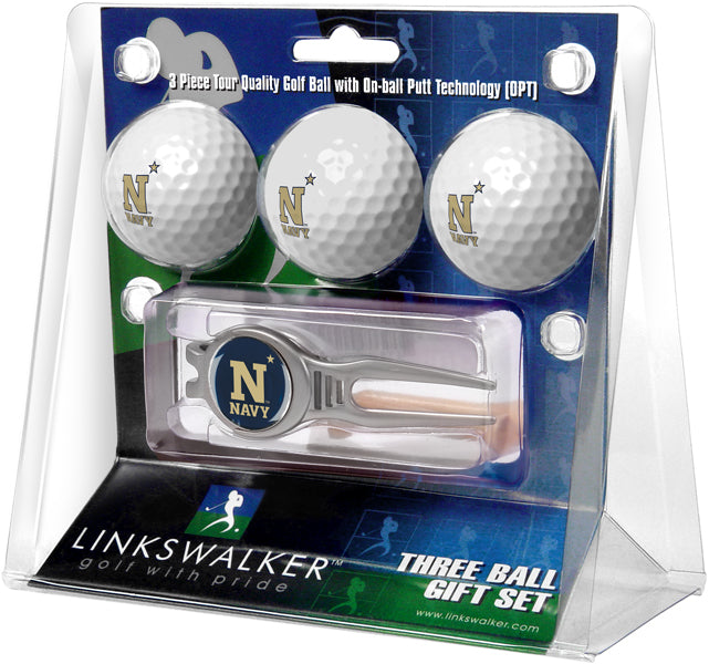 Naval Academy Midshipmen - Kool Tool 3 Ball Gift Pack - Linkswalkerdirect