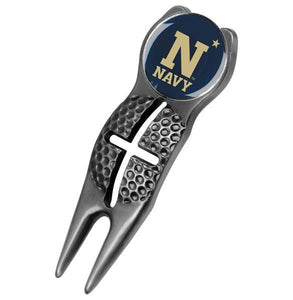 Naval Academy Midshipmen - Crosshairs Divot Tool  -  Black - Linkswalkerdirect