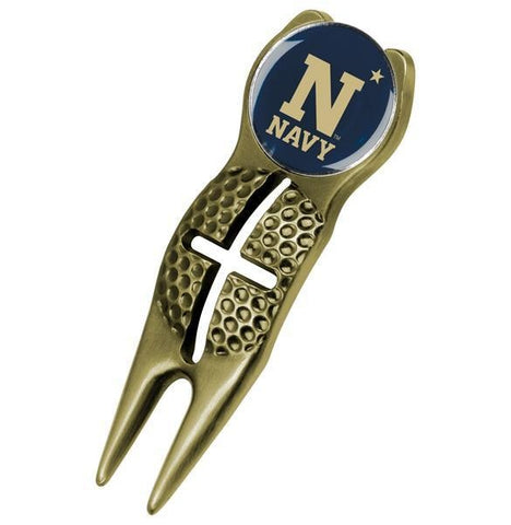 Naval Academy Midshipmen - Crosshairs Divot Tool  -  Gold - Linkswalkerdirect