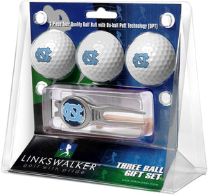 North Carolina Tar Heels - Kool Tool 3 Ball Gift Pack - Linkswalkerdirect