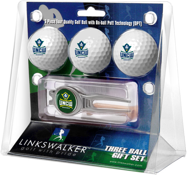 North Carolina Wilmington Seahawks - Kool Tool 3 Ball Gift Pack