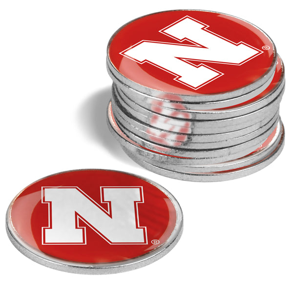 Nebraska Cornhuskers - 12 Pack Ball Markers