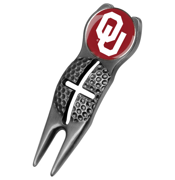 Oklahoma Sooners - Crosshairs Divot Tool  -  Black