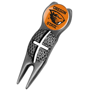 Oregon State Beavers - Crosshairs Divot Tool  -  Black - Linkswalkerdirect