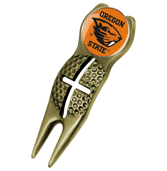 Oregon State Beavers - Crosshairs Divot Tool  -  Gold - Linkswalkerdirect