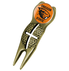 Oregon State Beavers - Crosshairs Divot Tool  -  Gold - Linkswalkerdirect