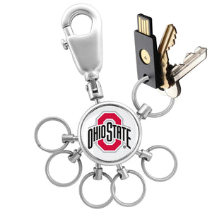 Ohio State Buckeyes Collegiate Valet Keychain with 6 Keyrings