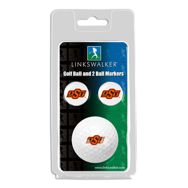 Oklahoma State Cowboys - Golf Ball and 2 Ball Marker Pack